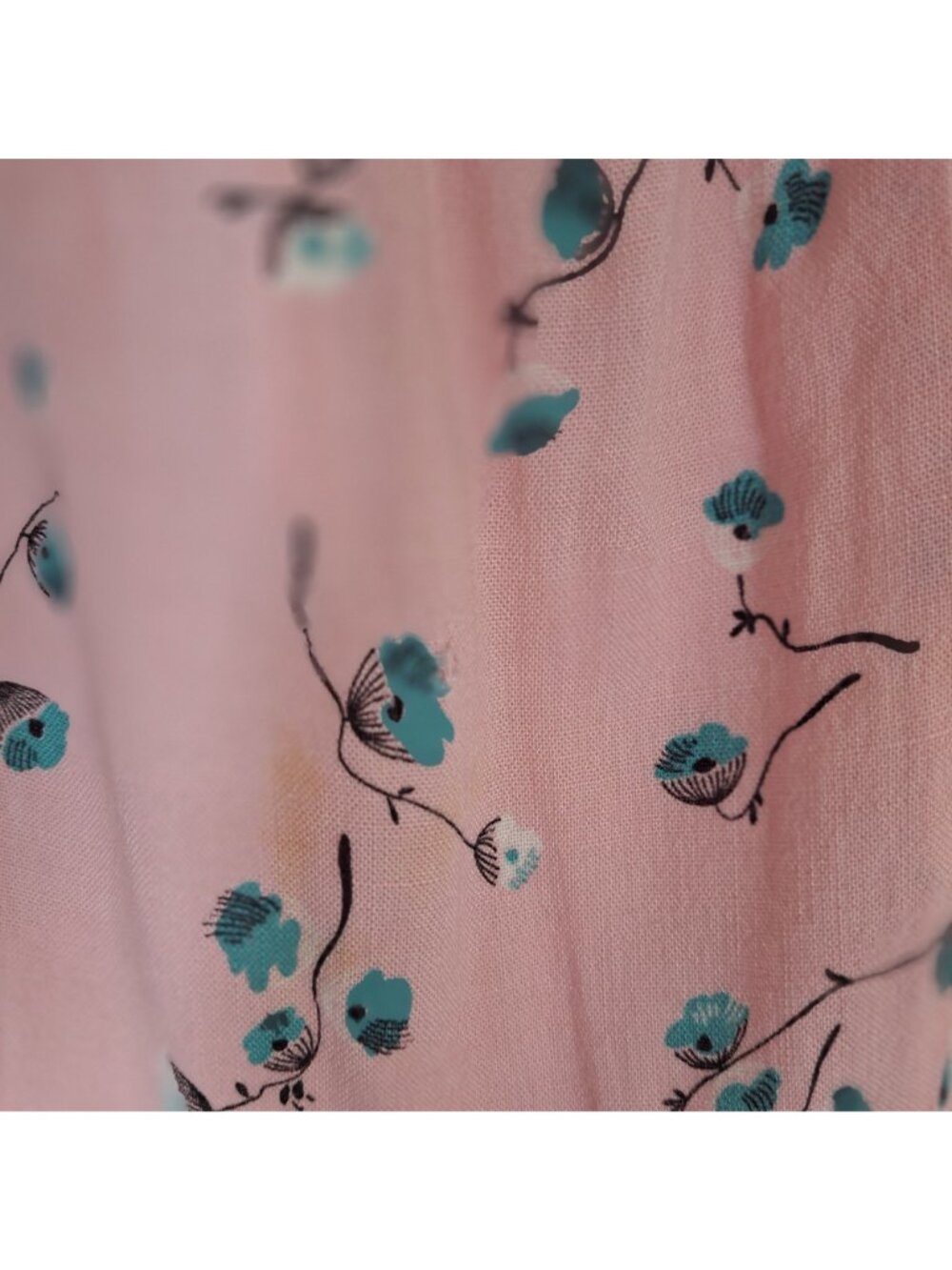 Pink Floral Ruffle Apron Cottage Core - Picture 4 of 7